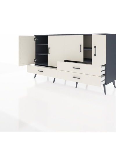 Hyperion Konsol 5 Raflı 3 Çekmeceli 4 Kapaklı 176x44x99 Antrasit- Antrasit-aytaşı Hyperion Konsol 5 Raflı 3 Çekmeceli 4 Kapaklı 176x44x99 Antrasit- Antrasit-aytaşı