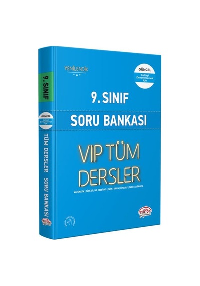 Arıdışıksanalmarket-Editör Yayınevi 9. Sınıf Tüm Dersler Soru Bankası Mavi Kitap