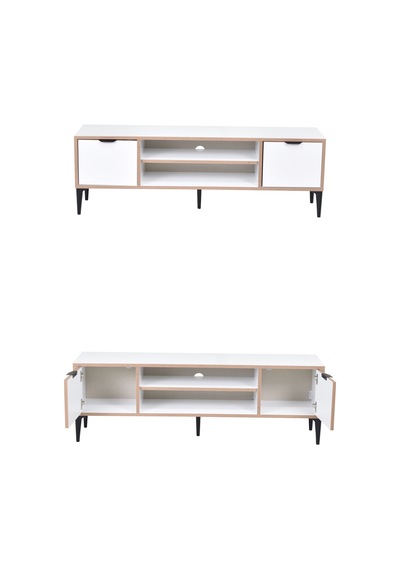 Vilinze Arden 140 Cm Kapaklı Raflı Tv Ünitesi Beyaz Vilinze Arden 140 Cm Kapaklı Raflı Tv Ünitesi Beyaz