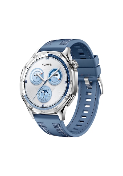 Sneezy Huawei Watch Gt5 Pro 46mm İle Uyumlu Metal Tokalı Dikiş Detaylı Şık Dokuma Silikon Kordon