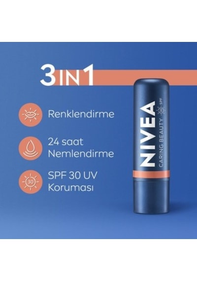 4.8 Gr Renkli Dudak Bakım Kremi, Nemlendirici Ve Spf30 Koruma