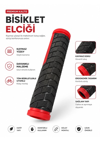Bisiklet Elcik Kaydırmaz Kauçuk 13cm X 3cm Bisiklet Gidon Elciği