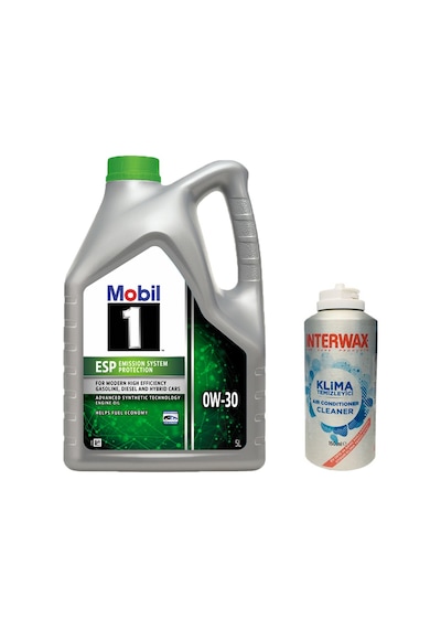 Mobil 1 ESP 0W-30 Tam Sentetik Motor Yağı 5 L + Interwax Klima Temizleyici 150 ML