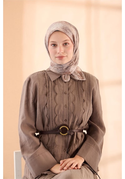 Silk Home Soft Eşarp 73095-06 Sütlü Kahve, Gri, Kahverengi, Taş