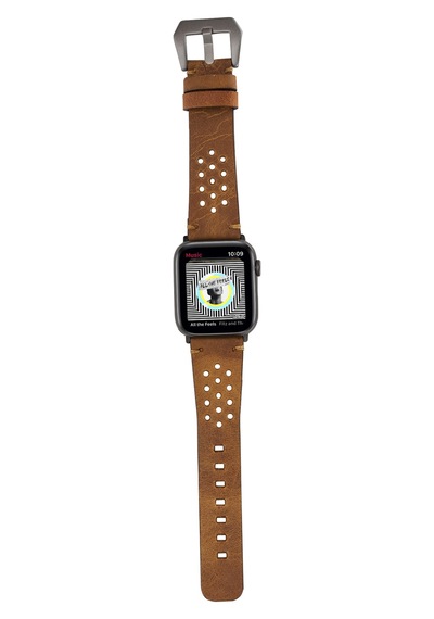 Apple Watch Uyumlu Deri Kordon Vigo 42-44-45mm G19 Taba Diğer