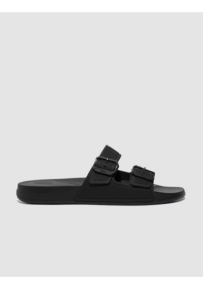 Fitflop İqushıon GS9 Çift Tokalı Erkek Terlik - Siyah
