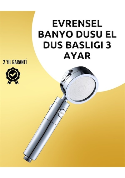 Masaj Ve Yağmur Modlu Çok İşlevli Paslanmaz Çelik Duş Başlığı Krom