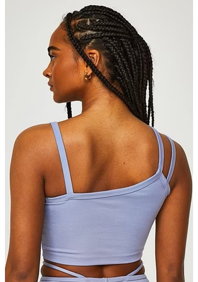 Nike Sportswear Everyday Modern Women's Asymmetrical Crop Tank Kadın Askılı Crop Atlet Bra Lila Lila
