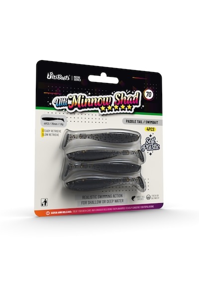 Ulti Baits Minnow Shad Silikon Balık 70mm 1,6gr 4 Adet, Ub-c09