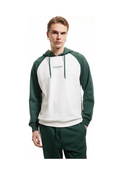 Koton Uzun Kollu Renk Kontrastlı Baskılı Kapşonlu Sweatshirt Yeşil 5sam70037mk Yeşil