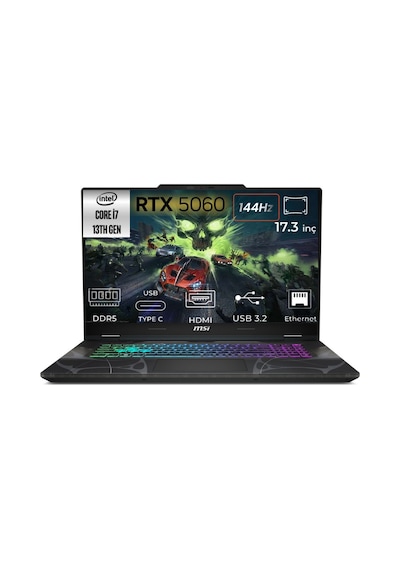 MSI Cyborg 17 B13WFKG-091XTR-K06 i7-13620H 24 GB 2 TB SSD RTX5060 17.3" Dos Dizüstü Bilgisayar