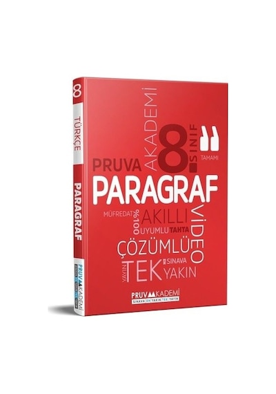 Pruva Akademi 8. Sınıf Paragraf Soru Bankası Video Çözümlü Pruva