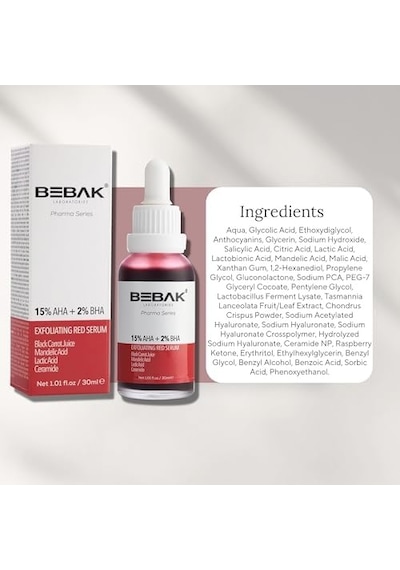 Bebak Pharma Serisi Peeling Kırmızı Serum 30 Ml