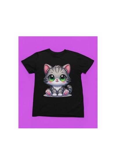 Magors Stıl-x Cute Cat Baskılı Bisiklet Yaka %100 Pamuklu Kız Çocuk Tshırt Siyah, Beyaz, Sarı Siyah Magors Stıl-x Cute Cat Baskılı Bisiklet Yaka %100 Pamuklu Kız Çocuk Tshırt Siyah, Beyaz, Sarı Siyah