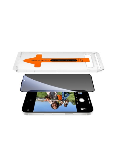 Apple iPhone Uyumlu  17 Pro Frm 2.5d Oliv Privacy Temperli Cam Ekran Koruyucu + Kolay Uygulama Aparatı - Siyah