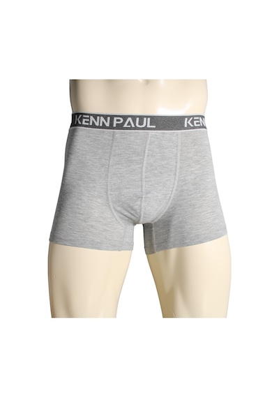 Kenn Paul S- 6xl Gri Düz Pamuklu Lüks Boxer Yumuşak Büyük Beden Çok Renkli