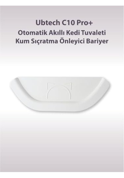 Ubtech C10 Pro Kameralı Otomatik Akıllı Kedi Tuvaleti İçin Aparat/buffle, Kum Sıçratma Önleyici Aparat/buffle Açık Bej