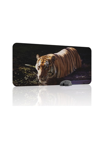 Karadeniz Kaplanı Kaymaz Dikişli Kauçuk Oyuncu Mousepad V5 - 90x40 Xxl Gaming Mouse Pad Fare Altlığı