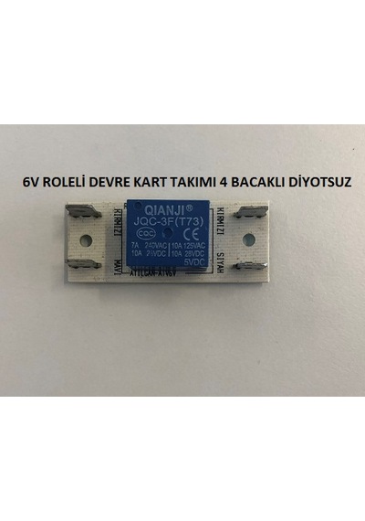 6v Roleli Devre Kart Takımı 4 Bacaklı Diyotsuz