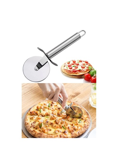Ayrex Orret Home Metal Saplı Pizza Ruleti: Paslanmaz Çelik Pizza Kesme Bıçağı, Profesyonel Kesim İçin Dayanıklı Diğer
