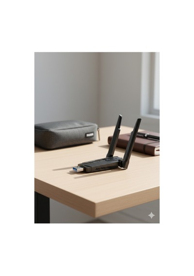 5400 Mbps Üç Bant Wi-fi 6 Usb Adaptör 2.4g + 5.8g + 6g - Geniş Kapsama Alanı Yüksek Hız