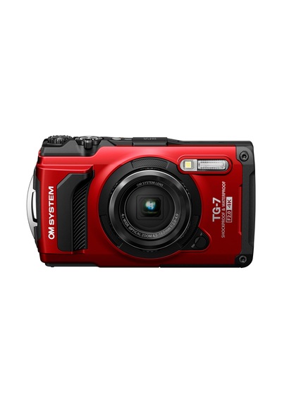 Om System Tough Tg-7 Kırmızı Dijital Kamera, Su Geçirmez, Darbeye Dayanıklı, Su Altı Ve Makro Çekim Modları, 4k Video, 4 Kat Geniş Açılı Zoom Olympus Tg-6'nın Devamı Modeli