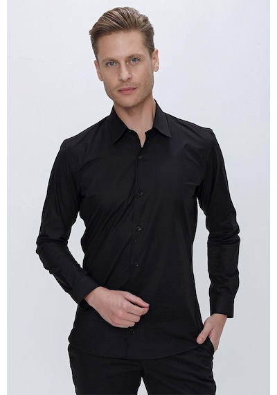 Efor Gk 665 Slim Fit Siyah Klasik Gömlek Siyah Efor Gk 665 Slim Fit Siyah Klasik Gömlek Siyah