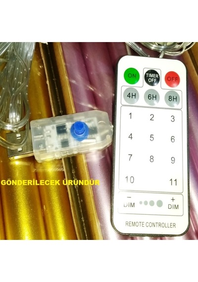 Vıp Usb 3x2 Salkım Gün Işığı + Renkli Led Işık Su Geçirmez Dış Mekan Işığı 200 Micro Dökme Led Işık