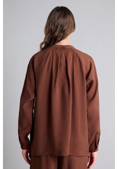 Defacto Relax Fıt Modal Uzun Kollu Kahverengi Tunik H5279ax26smbn317 Kahve-bn317