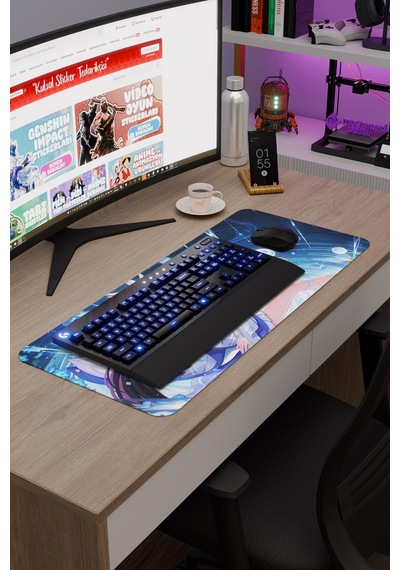 Columbina Damselette Genshin Impact Anime Oyuncu V3 - 70x30 Xl Gaming Mouse Pad Fare Altlığı