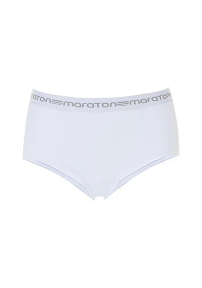 Maraton Sportswear Slimfit Kadın Basic Beyaz Boxer 21201 Beyaz