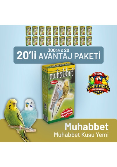 Muhabbet Muhabbet Kuşu Yemi - 20 Adet 300 G