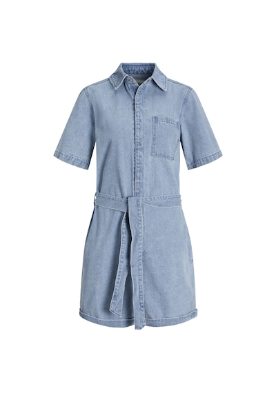 Jack & Jones Kadın Belden Bağlamalı Denim Tulum - Isla 12254008 Light Blue Denim Açık Mavi Jack & Jones Kadın Belden Bağlamalı Denim Tulum - Isla 12254008 Light Blue Denim Açık Mavi