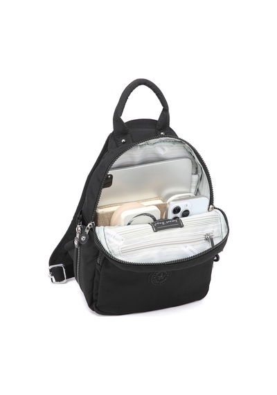 Smart Bags Günlük Küçük Boy Su Geçirmez Krınkıl Kumaş Kadın Sırt Çantası Siyah