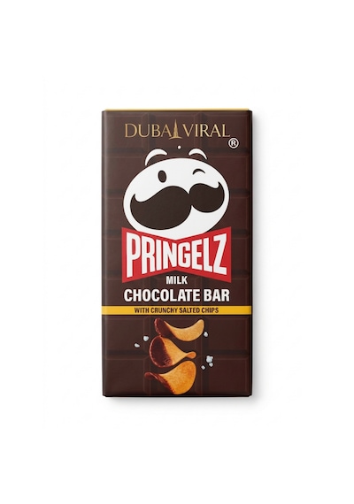 Pringelz Milk Chocolate Bar With Crunchy Salted Chips 140g