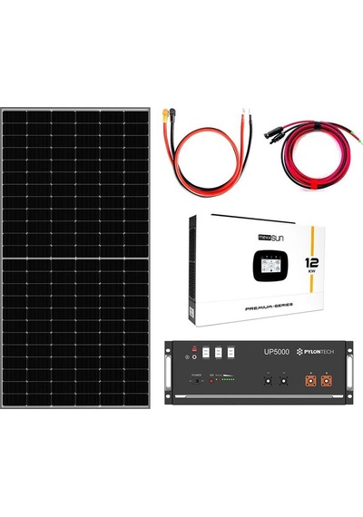 12 Kw Akıllı İnverterli 5 Kw Bataryalı Arttırılabilir Hazır Solar Enerji Paketi