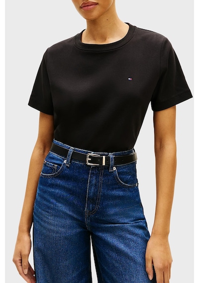 Tommy Hilfiger Bayan T Shirt Ww0ww49646 Bds Siyah