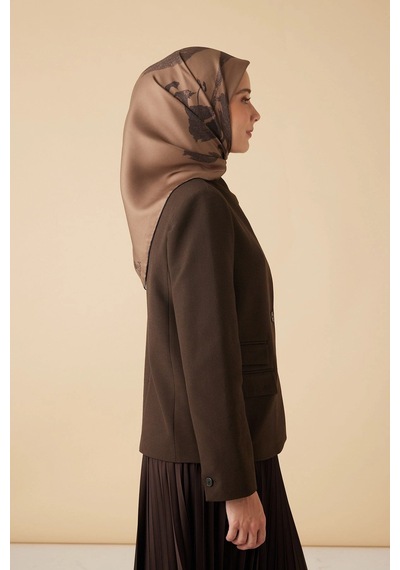 Maisa Ferya Mulberry İpek Eşarp 90 90 Cm - Camel 1815 Camal