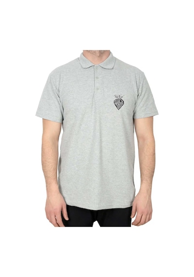 Pink Floyd Crazy Diamond Polo Yaka Renkli Tişört Gri