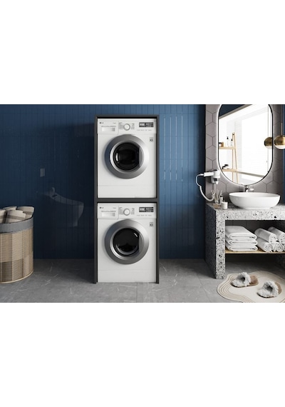 Bohem Çamaşır Ve Kurutma Makinesi Dolabı Banyo Dolabı Füme Füme