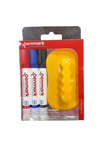 Beyaz Tahta Kalemi 3 Lü Set+silgi 8683181702080 Hs-305-tk3s 709711 Çok Renkli