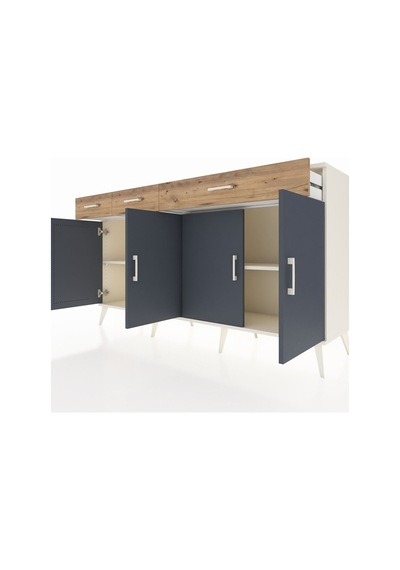 Hyperion Konsol 4 Raflı 3 Çekmeceli 4 Kapaklı 176x44x99 Aytaşı-antrasit/çam Aytası/antrasıt - Aytası Hyperion Konsol 4 Raflı 3 Çekmeceli 4 Kapaklı 176x44x99 Aytaşı-antrasit/çam Aytası/antrasıt - Aytası