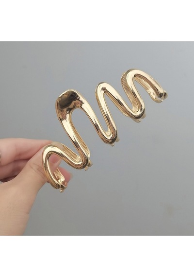 Altın Renk Metal Dalga Model 10 Cm Lüks Mandal Tokası Altın