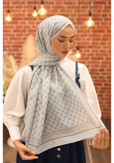 Silk Home Olinda Şal - 49005 - 75 X 195 / Mavi, Taba Mavi, Taba