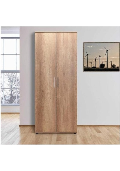 Adore Porto 10 Raflı Kapaklı Geniş Ayakkabılık Açık Ceviz Tori 76 187 36cm Shc-529-tt-2