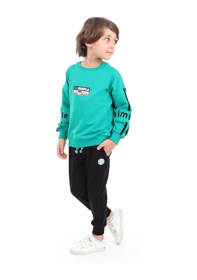 Toontoy Erkek Çocuk Baskılı Eşofman Takım Koyu Yeşil