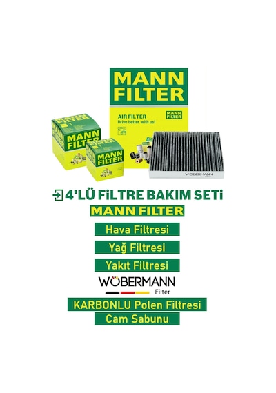 Wöbermann+mann Opel Astra J 1.6 Cdti Filtre Bakım Seti 2014-2017 4k