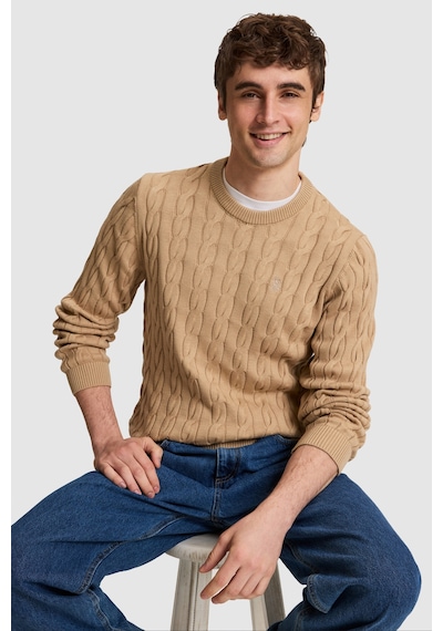 U.S. Polo Assn. Erkek Camel Bisiklet Yaka Regular Fit Örgülü Kazak 50331237-vr015 U.S. Polo Assn. Erkek Camel Bisiklet Yaka Regular Fit Örgülü Kazak 50331237-vr015