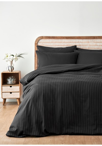 Bella Maison Premium Tencel Çift Kişilik Saten Nevresim Seti Antrasit 200x220 Cm Antrasit