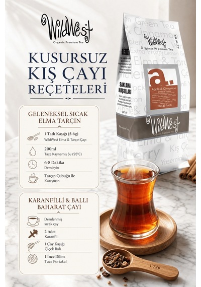 Wildwest Elma Tarçın Meyve Çayı Gurme Dökme Bitki ve Meyve Çayı 200 G